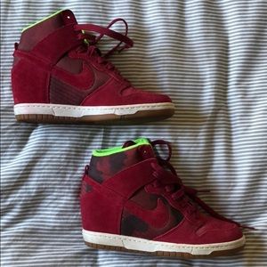 Red high heel Nike’s